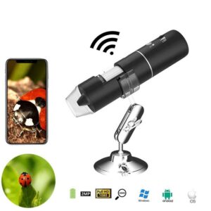 1080P 1000X WiFi Digital Microscope for Android Iphone Mobile Phone 8 LED 3in1 kids Digital Microscope USB Endoscope Zoom Camera